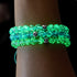 Bleu arctique | Argent | Bracelet macramé verre luciole